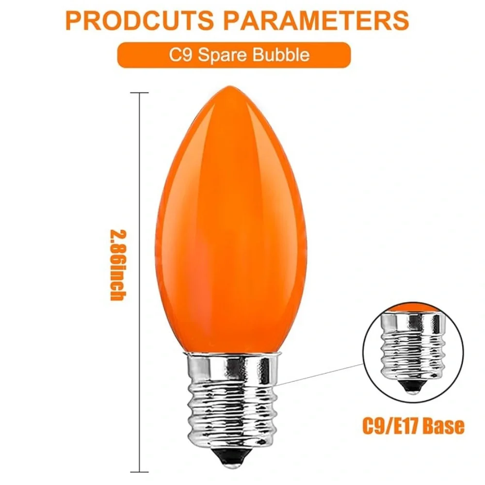 Orange C9 Spare Bulbs for Home Parties